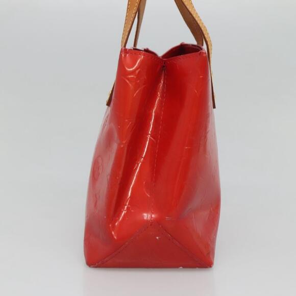 LOUIS VUITTON Monogram Vernis Reade PM Hand Bag Red Rouge M91088 - Picture 4 of 12